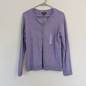 *NWT Karen Scott lavender Cardigan